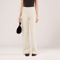 Jean large évasé stretch - Écru