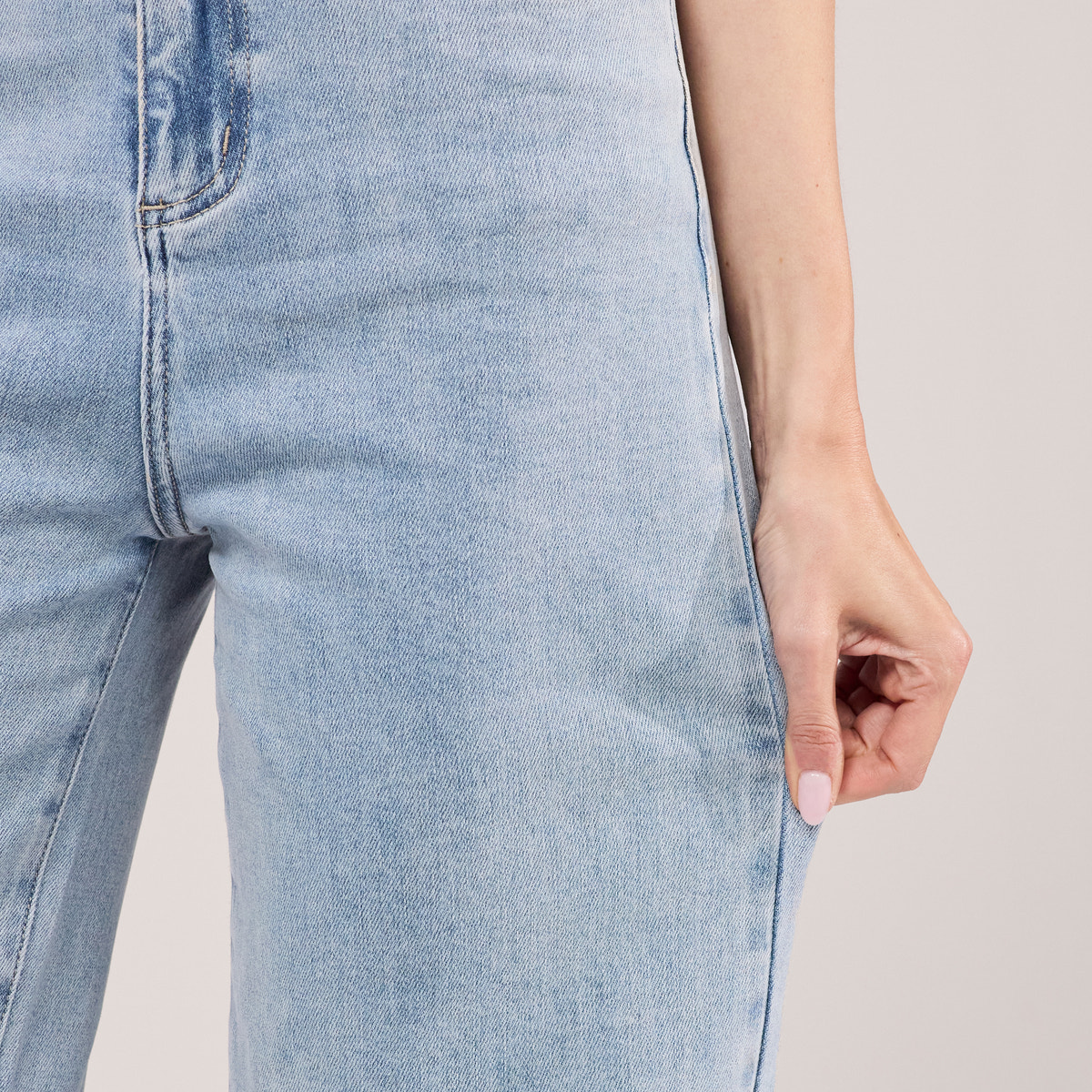 Jean ample extensible - Délavage clair