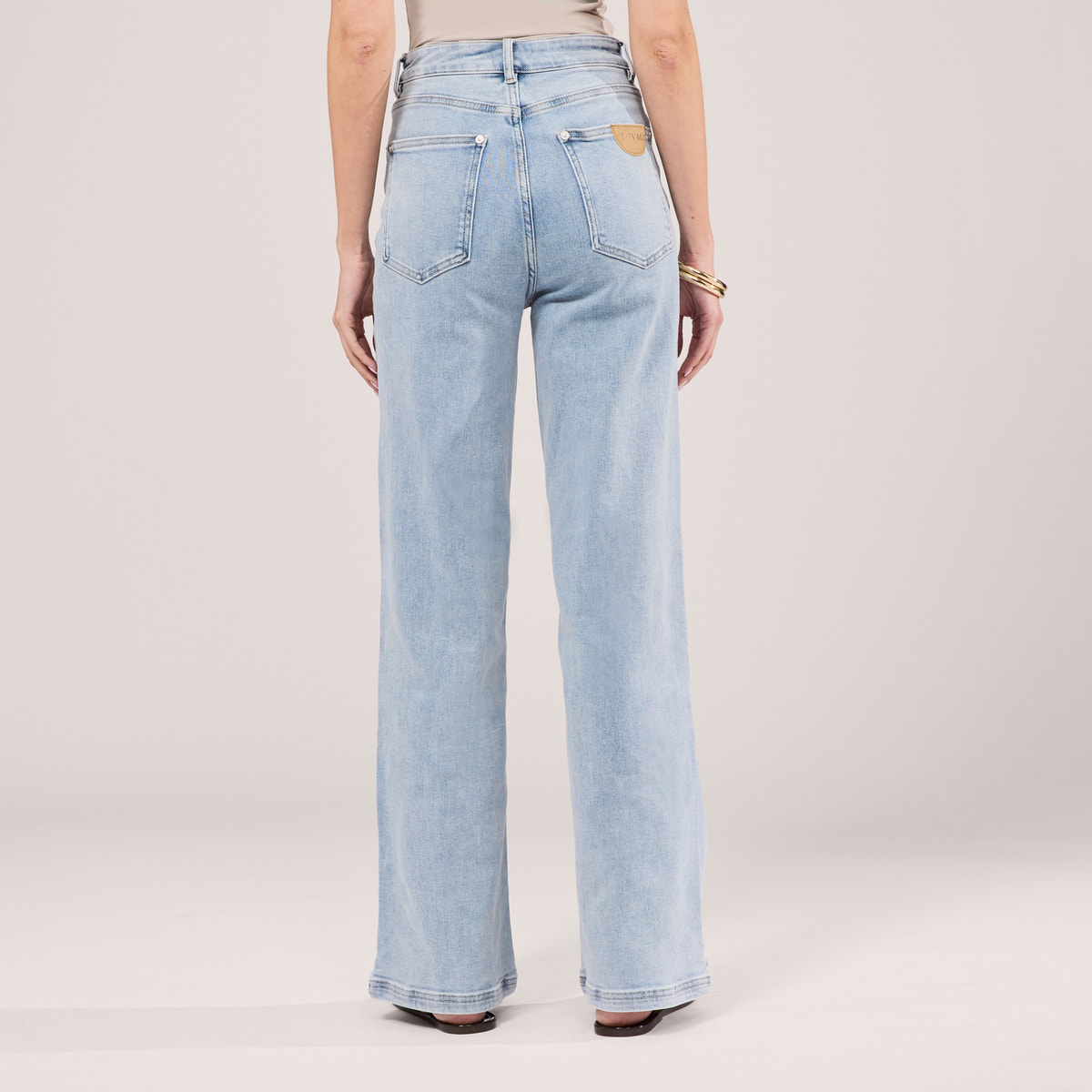 Jean ample extensible - Délavage clair