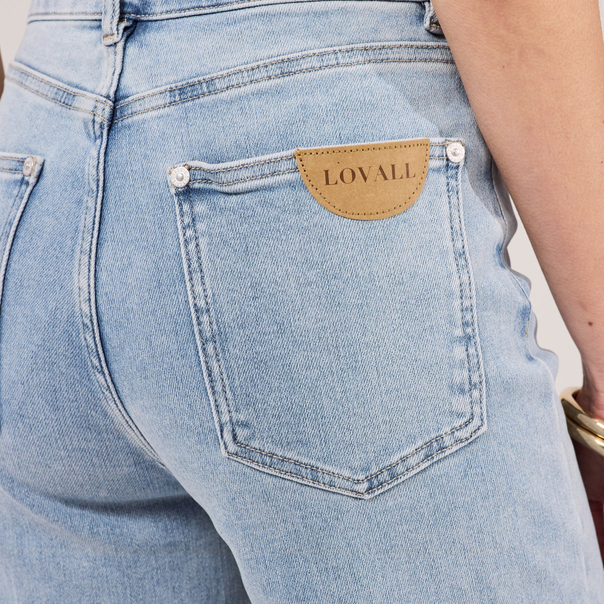 Jean ample extensible - Délavage clair