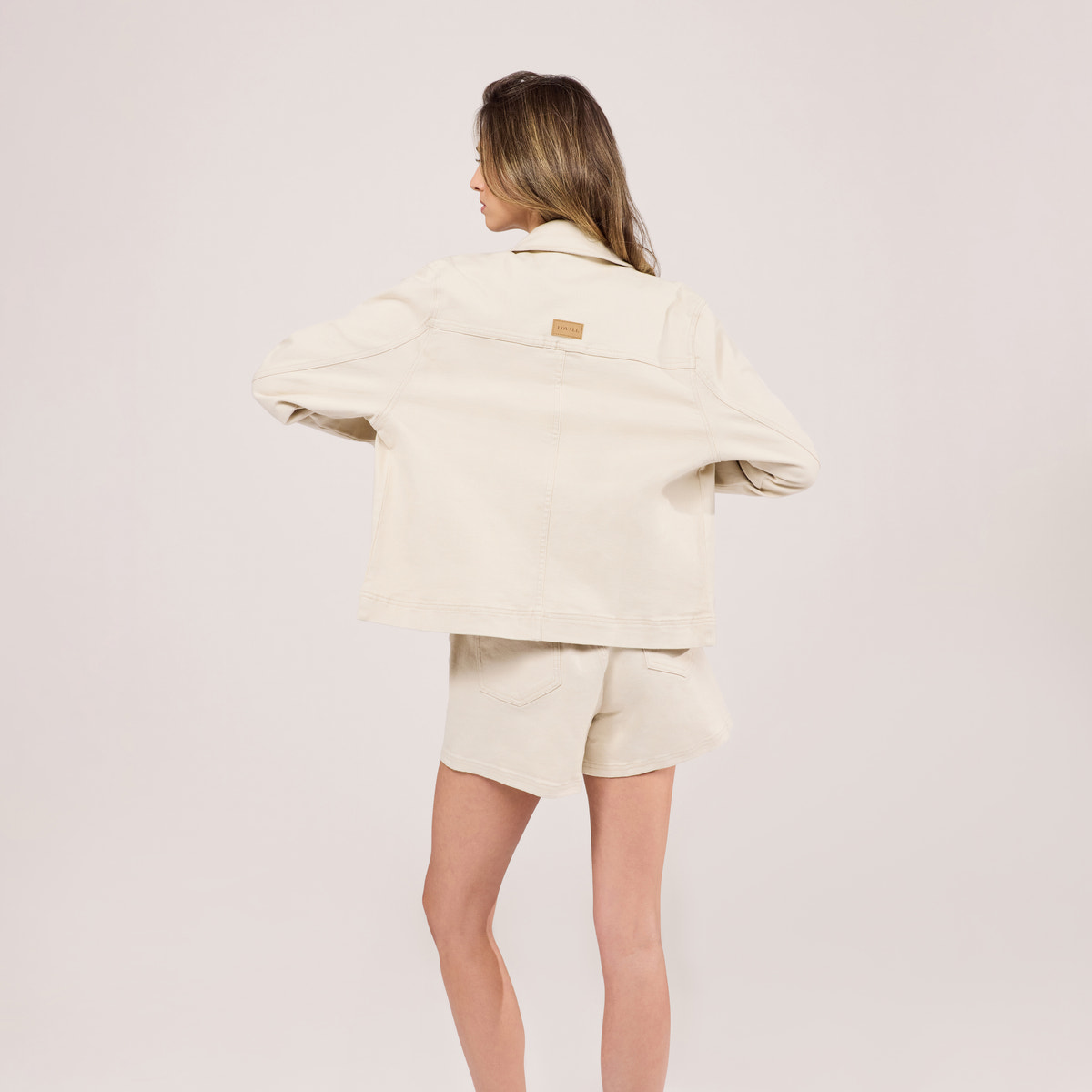 Veste en jean stretch - écru