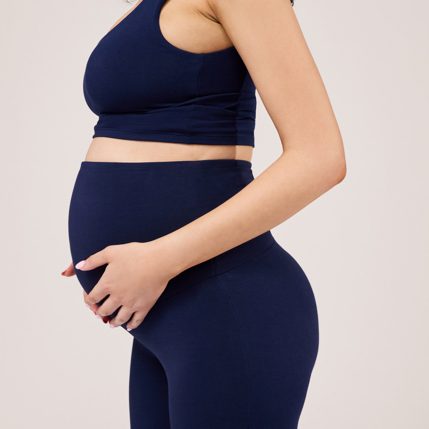 Legging de grossesse léger flare - Marine