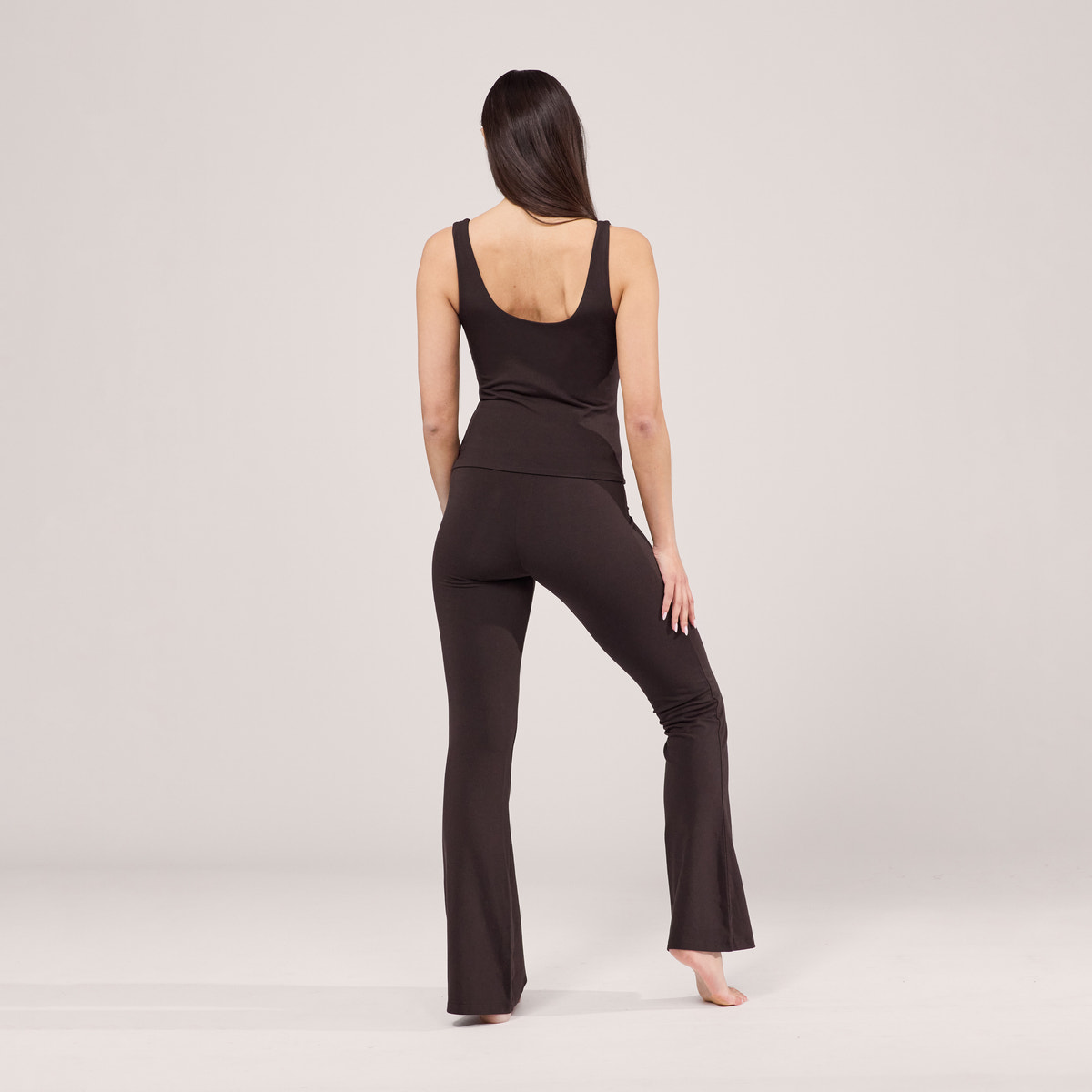 Legging évasé léger - Café noir