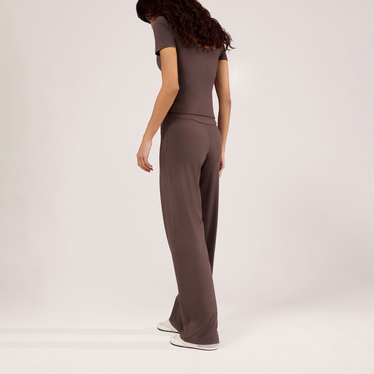 Pantalon large léger - Marron expresso