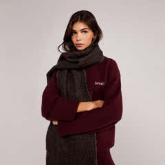 Pull oversize en maille Lovall - Bordeaux