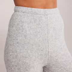 Pantalon large en maille brossée - Gris
