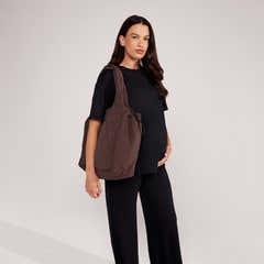 Ensemble détente large en tissu doux – Noir