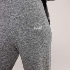 Pantalon large en maille brossée - Gris