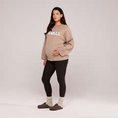 Leggings d'hiver de maternité de tous les jours - Marron expresso