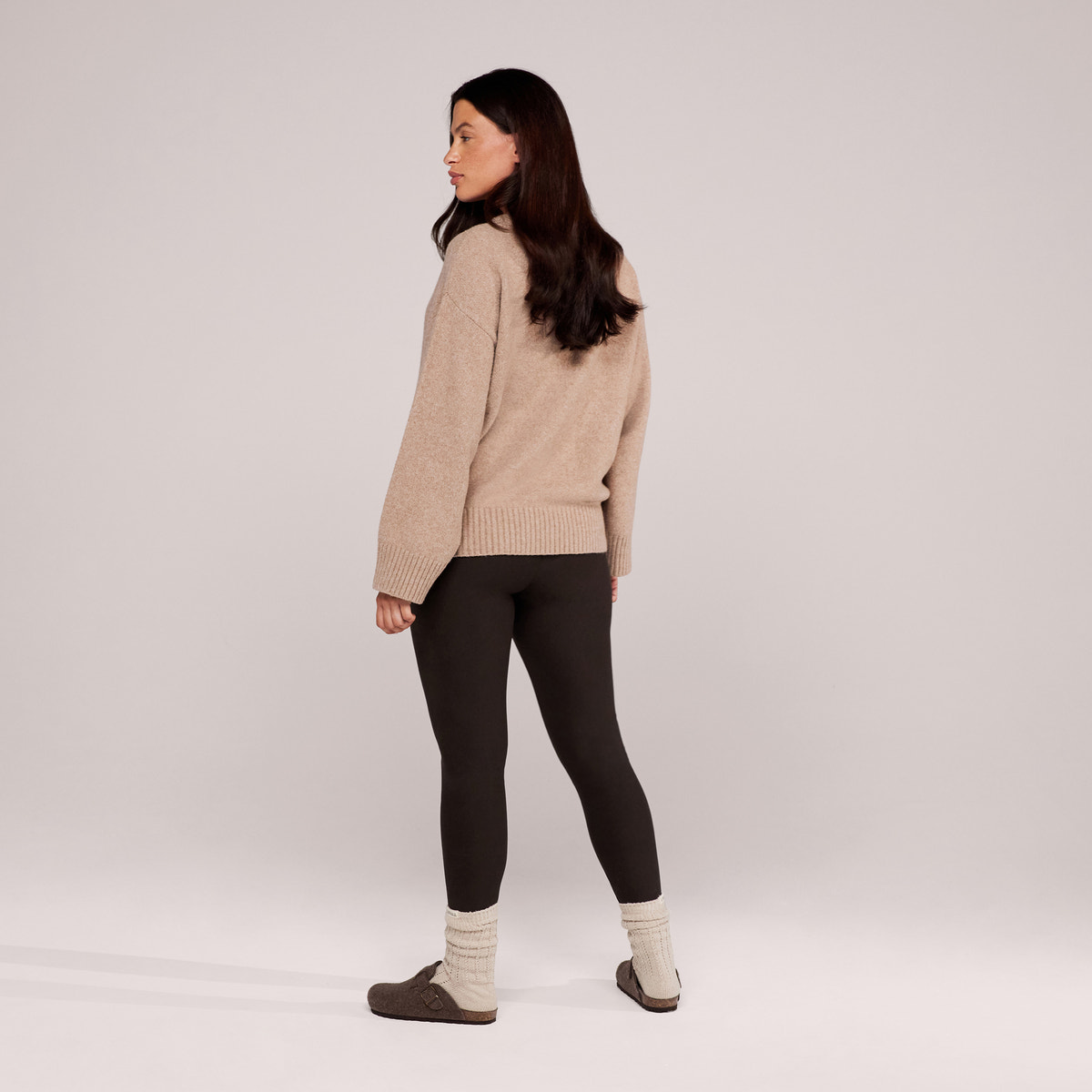 Leggings d'hiver de maternité de tous les jours - Marron expresso