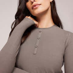 Soft Rib Lounge Top - Mocha