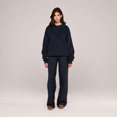 Pantalon large d'hiver – Café noir