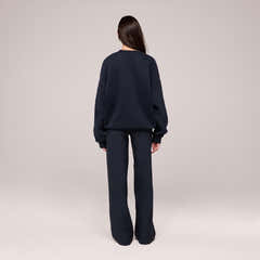 Pantalon large d'hiver – Café noir