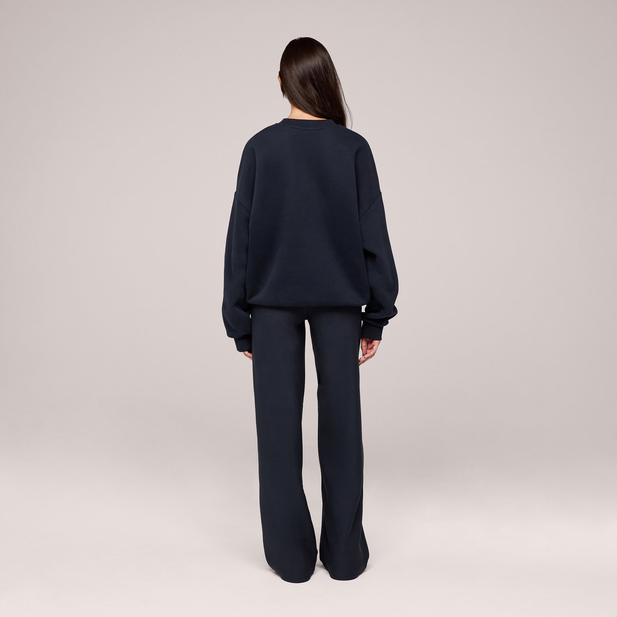 Pantalon large d'hiver – Café noir