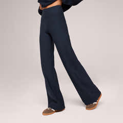 Pantalon large d'hiver – Café noir