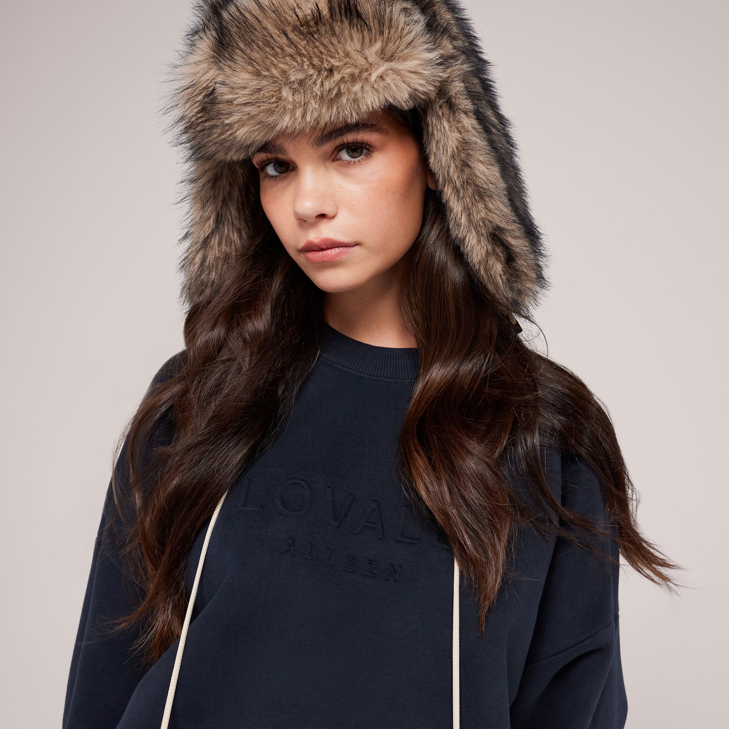Sweat-shirt oversize lourd Campus - Mocha