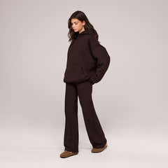 Sweat à capuche oversize épais - Marron expresso
