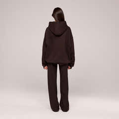 Pantalon large d'hiver – Café noir