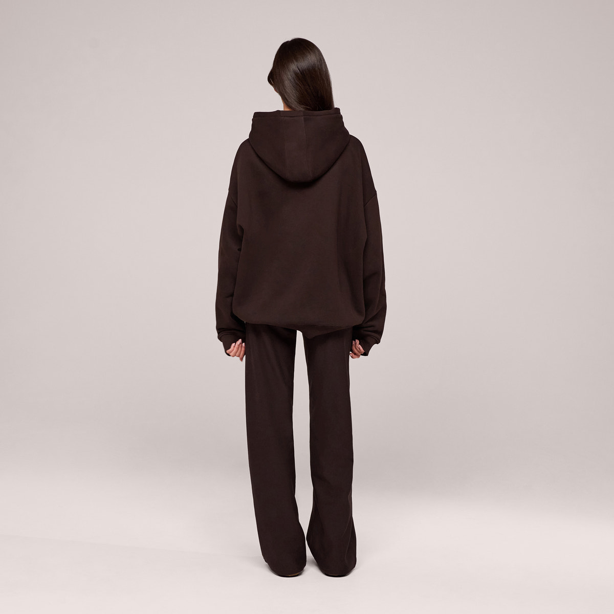 Pantalon large d'hiver – Café noir