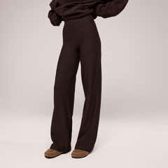 Pantalon large d'hiver – Café noir