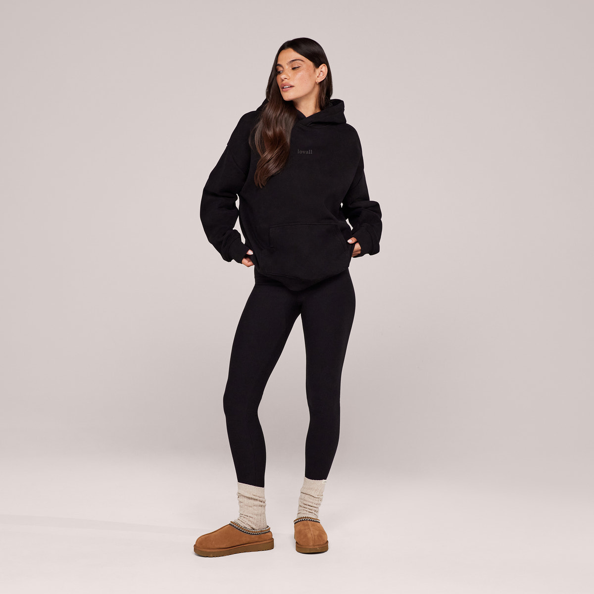 Sweat à capuche oversize épais - Marron expresso