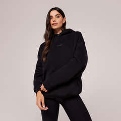 Sweat à capuche oversize épais - Marron expresso