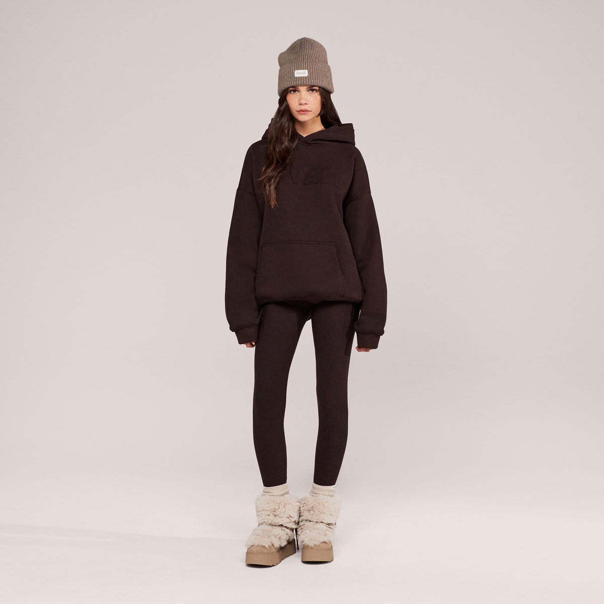 Legging taille haute d'hiver - Marron expresso