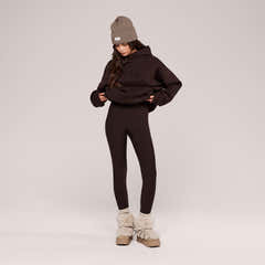 Legging taille haute d'hiver - Marron expresso