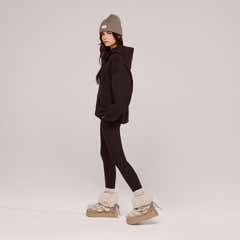 Legging taille haute d'hiver - Marron expresso