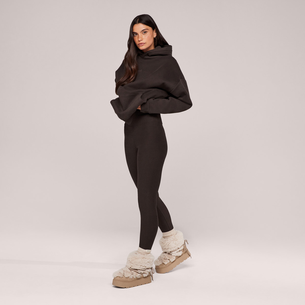 Legging taille haute d'hiver au quotidien - Café noir