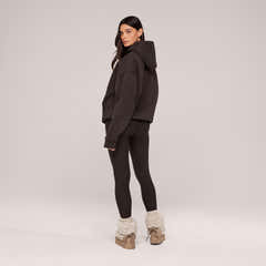 Legging taille haute d'hiver au quotidien - Café noir