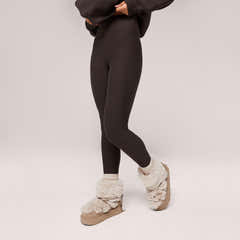 Legging taille haute d'hiver au quotidien - Café noir