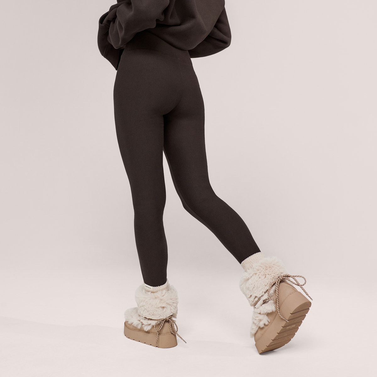 Legging taille haute d'hiver au quotidien - Café noir