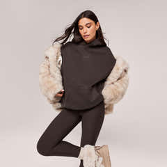 Legging taille haute d'hiver au quotidien - Café noir