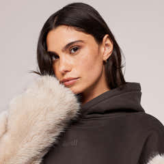 Sweat à capuche oversize épais - Marron expresso