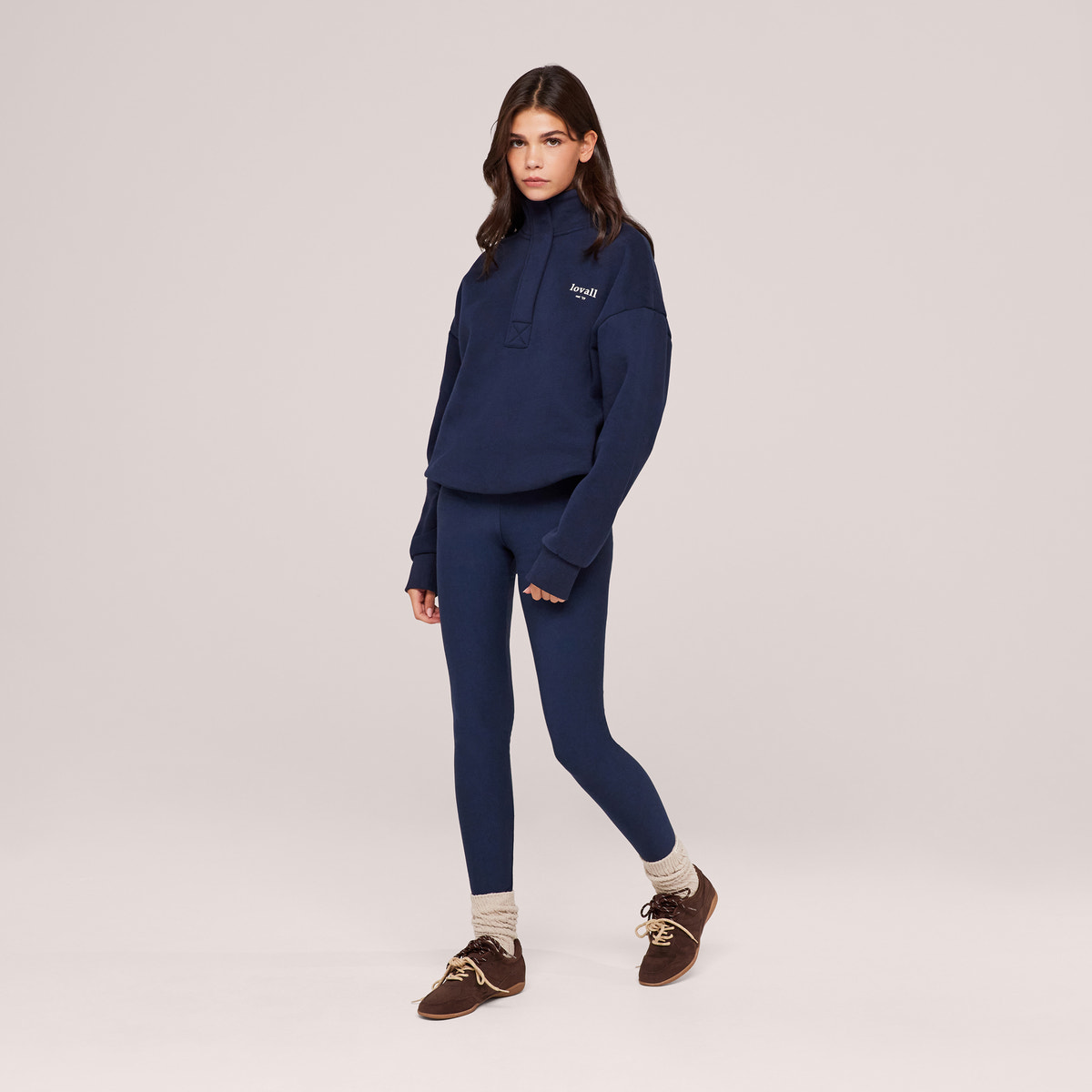 Legging d'hiver taille haute de tous les jours - Bleu marine