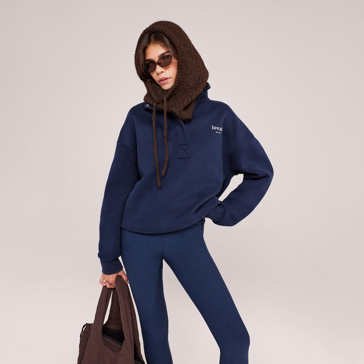 Legging d'hiver taille haute de tous les jours - Bleu marine