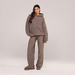 Sweat à capuche oversize épais - Mocha