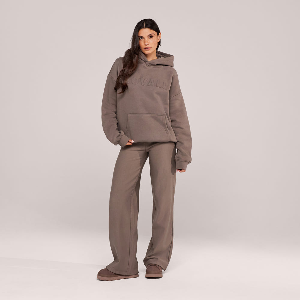 Pantalon large d'hiver – Café noir