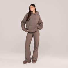 Pantalon large d'hiver – Café noir