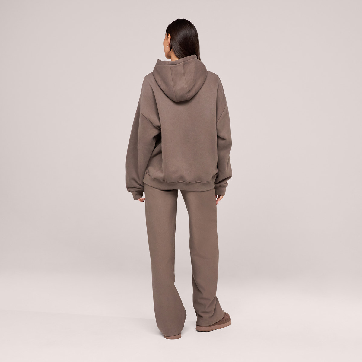 Pantalon large d'hiver – Café noir