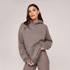 Sweat à capuche oversize épais - Mocha