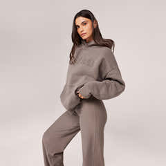 Pantalon large d'hiver – Café noir