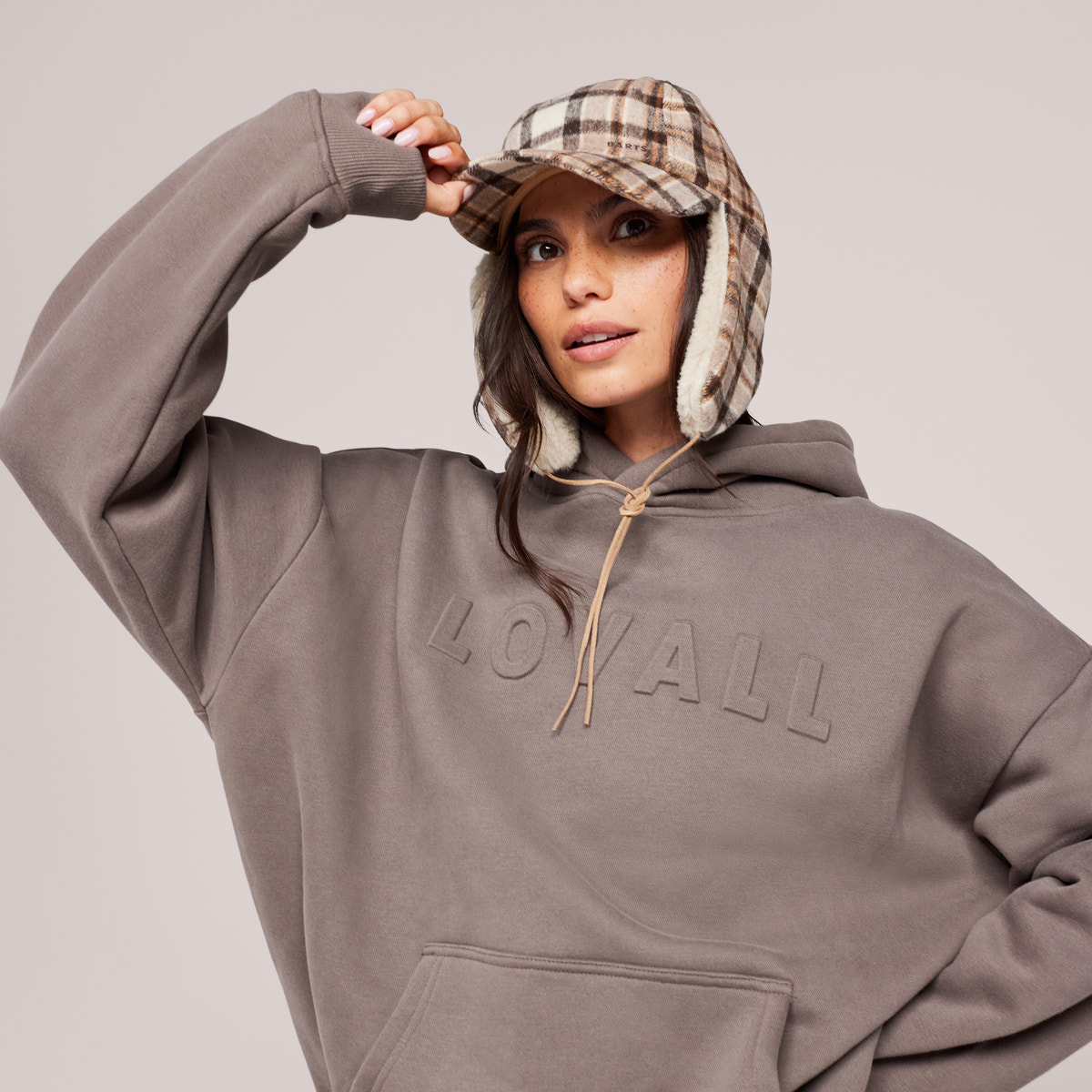 Sweat à capuche oversize épais - Mocha