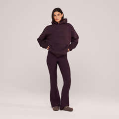 Sweat à capuche oversize épais - Marron expresso