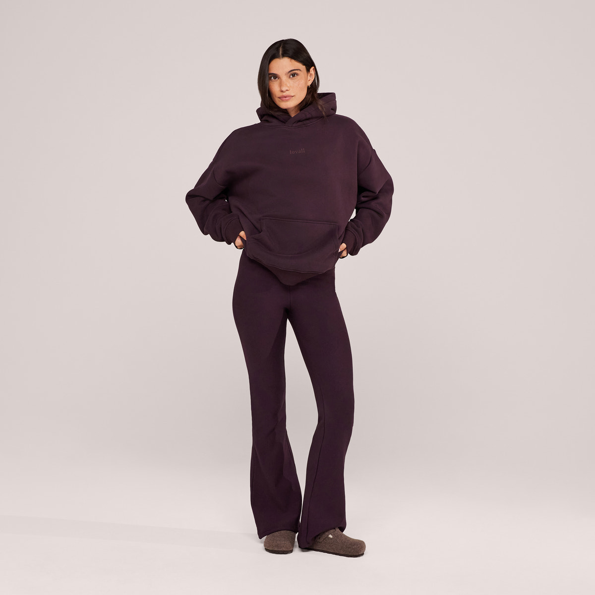 Sweat à capuche oversize épais - Marron expresso