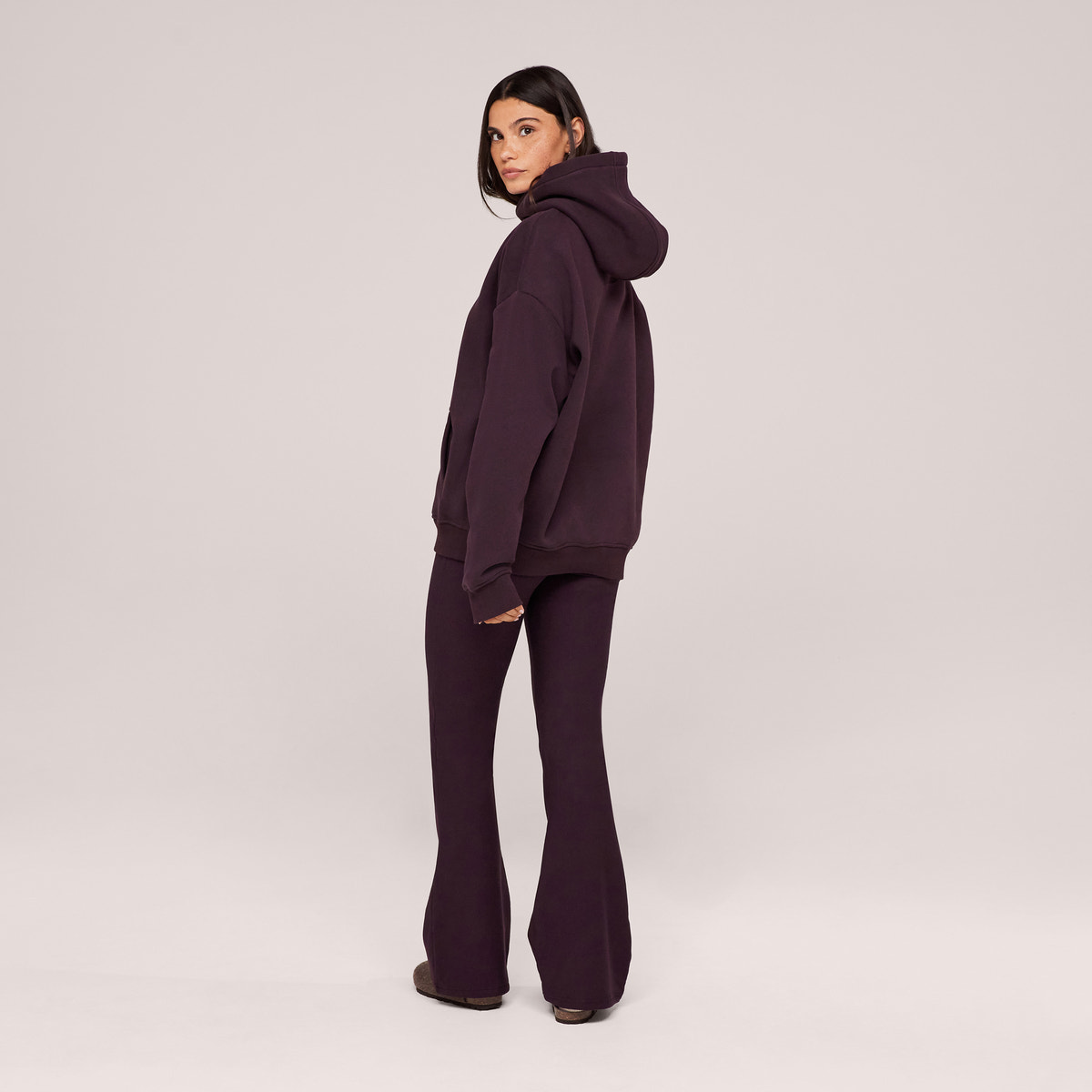 Sweat à capuche oversize épais - Marron expresso