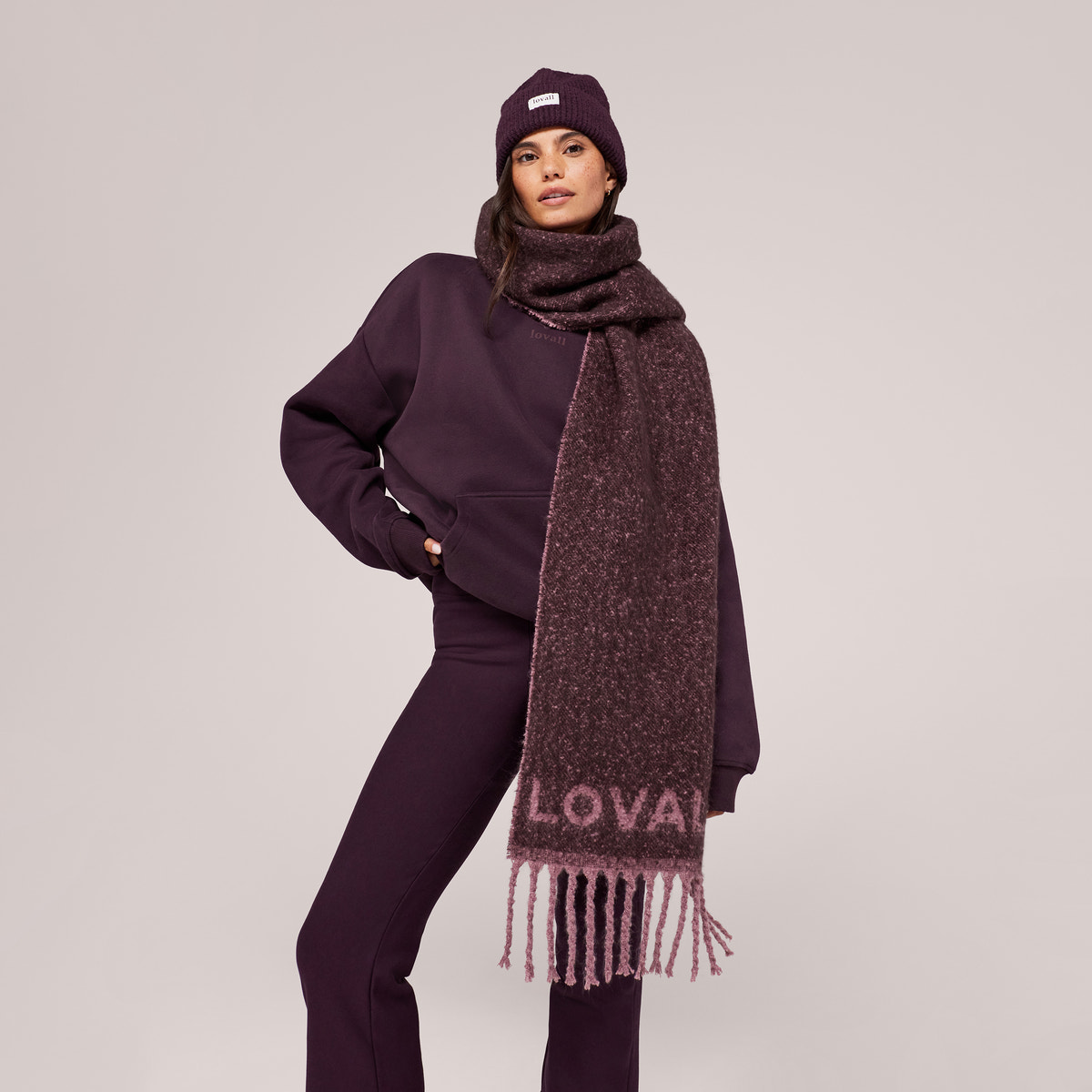 Sweat à capuche oversize épais - Marron expresso
