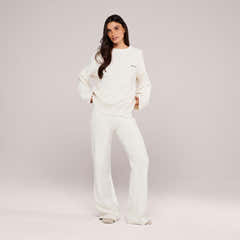 Lovall Pull Oversize Tricoté – Blanc cassé