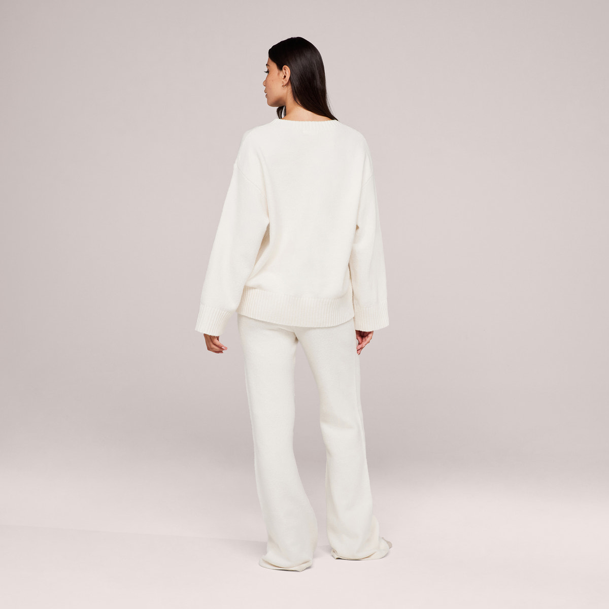 Lovall Pull Oversize Tricoté – Blanc cassé